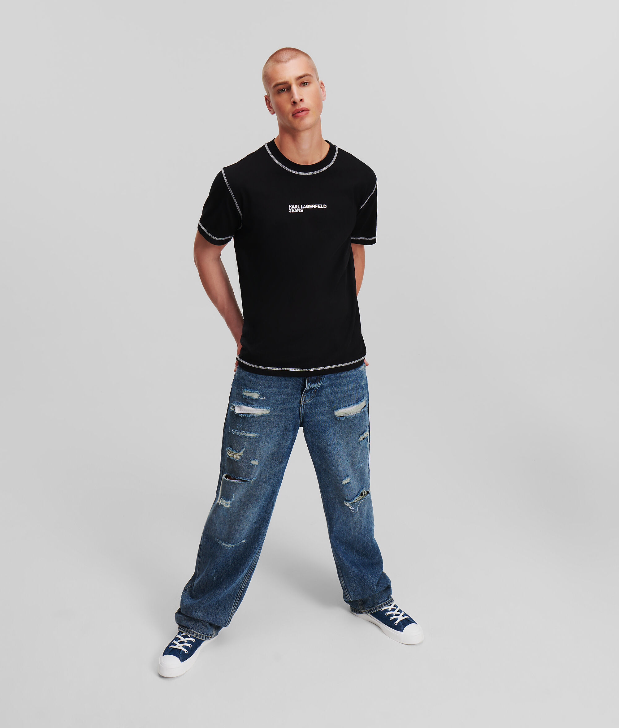 (image for) High Quality KLJ DISTRESSED RELAXED JEANS